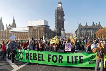 Thousands Block Roads in Extinction Rebellion Protests across London